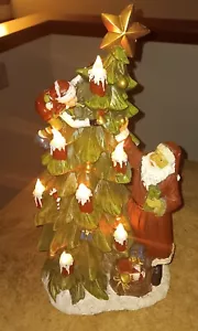 Vintage Christmas tree musical Light up Santa Elf plays many songs - Picture 1 of 2