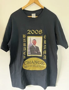 2008 Barack Obama for President individuelles T-Shirt schwarz gold Large - Bild 1 von 7