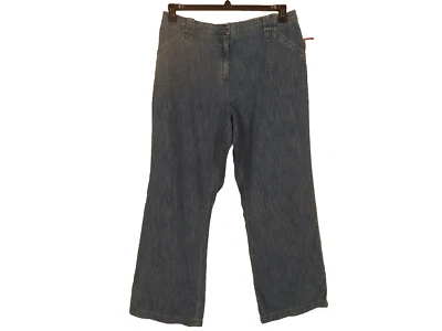 Misses Wide Leg Denim Pant. Classic Elements. 16. 100% Cotton. Ocean Wash. — 第 1/4 张图片