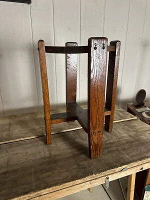 Antigua floristería industrial soporte para plantas artesanías/artesanías de roble de la década de 1920 Foto 1 de 4