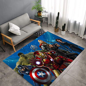 Avengers Superhero Area Rug Fluffy Rug Bedroom Living Room Floor Mat Carpet Gift