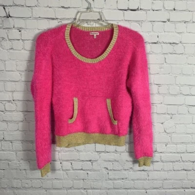 Женский вязаный свитер Juicy Couture Fuzzy Размер XL Розовый Металлик Золотистый - Изображение 1 из 4