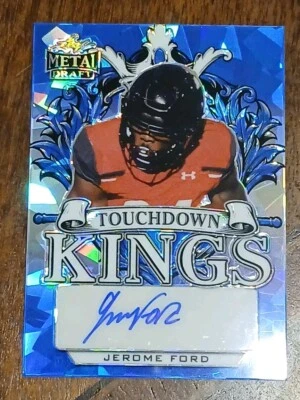 2022 Leaf Metal Draft Touchdown Kings Jerome Ford RC Auto /20 Browns - Image 1 of 3