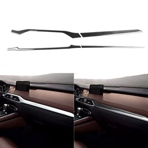 Real Carbon Fiber Interior Dashboard Panel Cover Strips For Mazda CX-9 CX9 16-23 - Picture 1 of 17