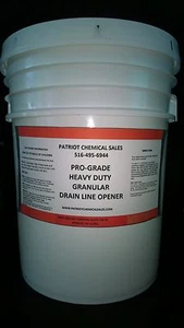 CRYSTAL DRAIN CLEANER 25 LBS OPENER PATRIOT CHEMICAL SALES SEWER LEACH FIELD - Picture 1 of 1