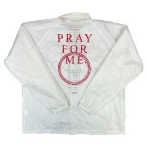 White Kendrick Lamar Damn. Tour 2017 Nobody Pray For Me Concert Windbreaker XXL - Picture 1 of 4