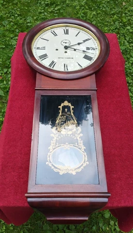 Seth Thomas Mahogany Wall Regulator No. 1 Clock 1987 Edition Model 1860 Read Cover