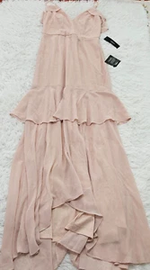 NWT Lulus Blush Pink Cherish the Moment Tiered Flowy Fairycore Maxi Dress Sz S - Picture 1 of 12