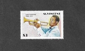 JAZZ MUSIC LOUIS ARMSTRONG MNH SINGLE ST.VINCENT - Imagen 1 de 1
