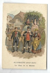 Allemagne XVIIIe - Le char de la Mariée - - Chromo C. Beriot - Trade Card - Imagen 1 de 2