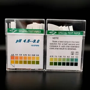 100PH Indicator Test Strips 4.5-9/0-14 Paper Tester Laboratory Urine&Saliva - Picture 1 of 11