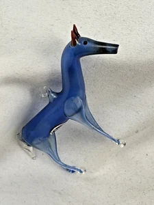 Christmas  Art Glass Bimini  Ornament Horse  Feather Tree Germany Original Label - Picture 1 of 7