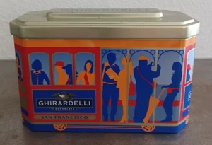 Teleférico decorativo Ghirardelli chocolate San Francisco lata vacía - Imagen 1 de 18
