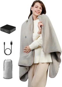 Heated Blanket with Battery Pack,Upgrade Battery Operated Wearable Portable USB - Picture 1 of 7