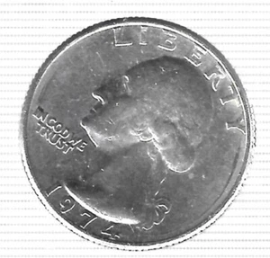 1974 No Mint Mark Quarter, w/letter errors on Obverse & Reverse side - Picture 1 of 10