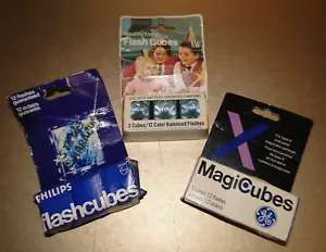 3 Packs of Vintage Flash Cubes - Philips - GE Magicubes - Westinghouse - Picture 1 of 1