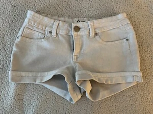 SO Shorty Shorts Beige Pockets Junior Size 5 100% Cotton - Picture 1 of 7