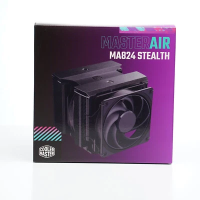Cooler Master MasterAir MA824 Stealth Dual Tower CPU Air Cooler, 8 Heat Pipes - Image 1 of 4