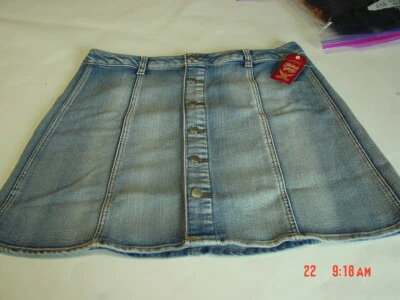 Falda vaquera con botones delanteros para mujer Foto 1 de 3