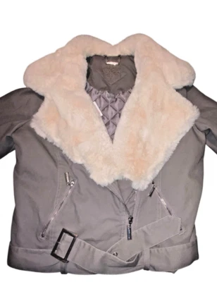 Jou Jou Jacket With Faux Fur Collar Black NWT Women's Stylish Winter Coat S - Image 1 of 4