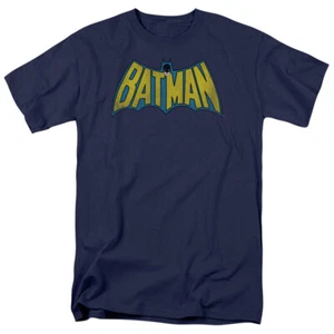 Batman Classic Batman Logo DC Comics Navy Licensed Adult T-Shirt - Picture 1 of 15