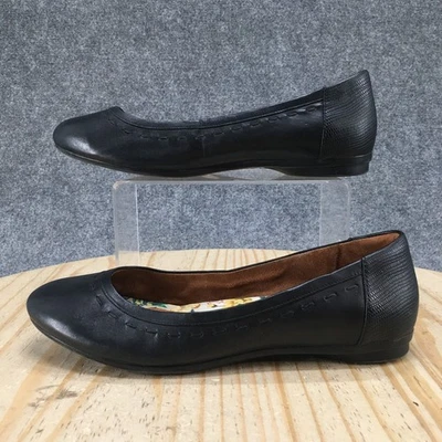 Cobb Hill Shoes Womens 8.5 Wide Mallka Ballet Flats Black Leather Comfort CH9354 - Image 1 of 4
