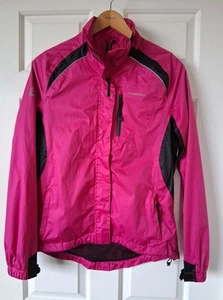 Muddy Fox Cycling Jacket UK10 Hot Pink Zip Up Reflective Trim Mesh Lined VGC - Picture 1 of 8