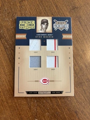 Camiseta deportiva de juego Ryan Wagner 2005 Donruss Prime Patches NG-7 Reds Nationals/150 Foto 1 de 2