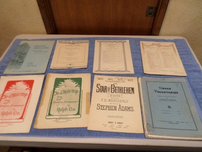 Lot Of 8 Vintage Song Books & Sheet Music For The Piano & Organ - Image 1 of 4