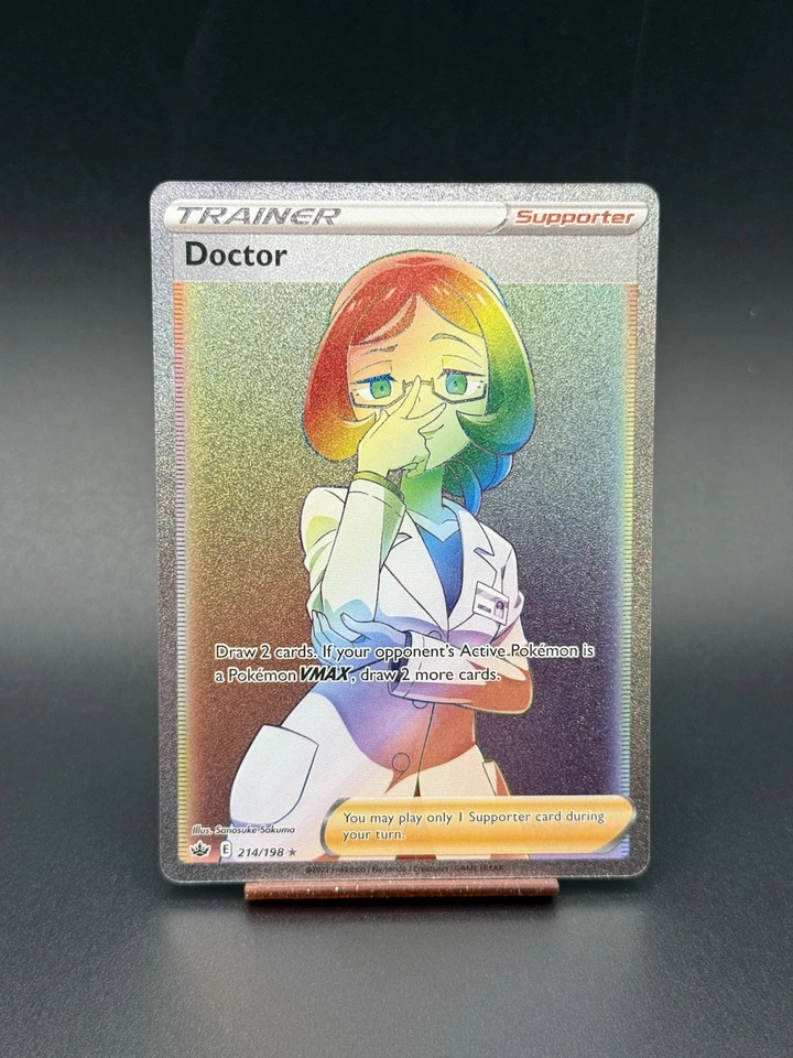Pokemon Doctor 214/198 Chilling Reign Full Art Secret Rare Card NM Condition - Image 1 of 2