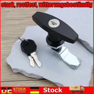 T-Griff Schloss + 2Schlüssel Drehriegel Schaltschrank abschließbar Spindschloss - Bild 1 von 21