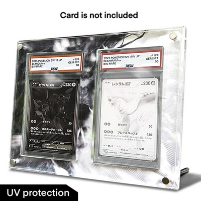 Reshiram ex & Zekrom ex BWR set Custom PSA Card Display Frame Case - Image 1 of 4