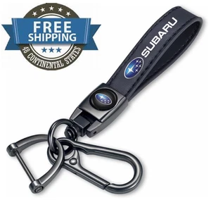 Llavero de cuero genuino para coche llavero cordón accesorios traje de regalo para Subaru - Imagen 1 de 7