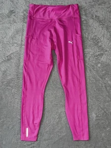 Leggings donna PUMA piccoli rosa fucsia vita alta con tasche - Foto 1 di 4