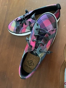 Sperry New Shoes Women's Femmes Crest Vibe Tennis Sneaker Size 8 Plaid - Picture 1 of 8