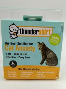 Thunder Shirt Katze Angst Jacke einfarbig grau MEDIUM (9 bis 13 lbs) neu - Bild 1 von 2