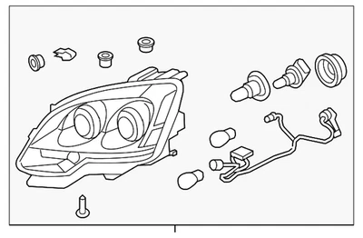 Genuine GM Passenger Side Headlamp 20912394 - Imagem 1 de 4