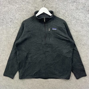 Patagonia Polar Para Hombres Grande Negro Mejor Suéter Chaqueta Pullover 1/4 Cremallera Top - Imagen 1 de 8