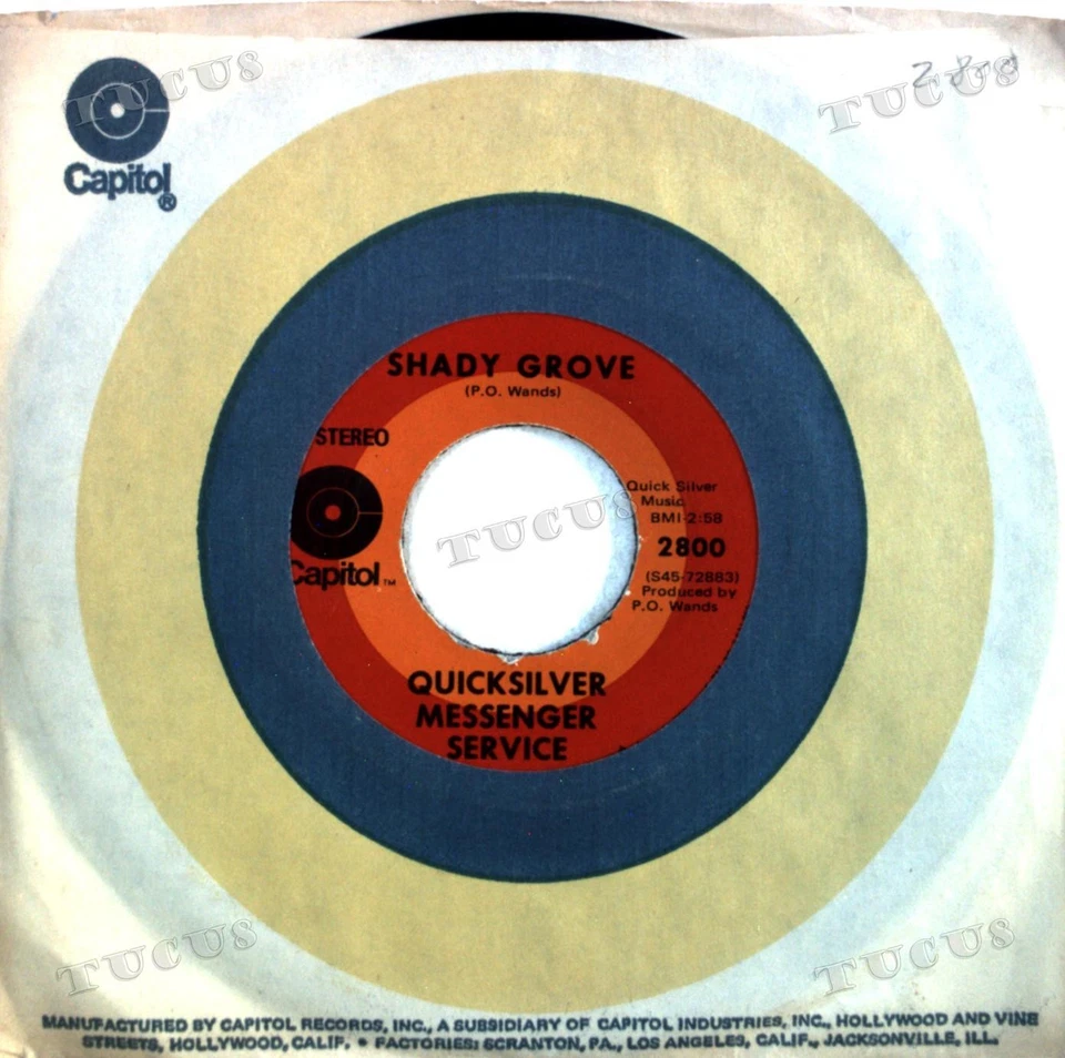 Quicksilver Messenger Service - Shady Grove 7" (VG/VG) .* - Image 1 of 1