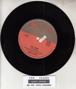 NANCY SINATRA 100 Years 7" 45 rpm vinyl record RARE! + juke box title strip - Picture 1 of 3