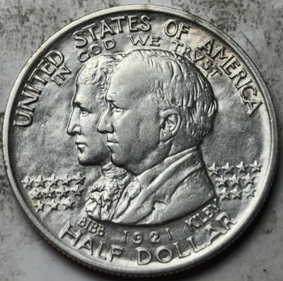 1921 Alabama 50c Commemorative Half Dollar. Attractive AU Details, Cleaned - Image 1 of 2