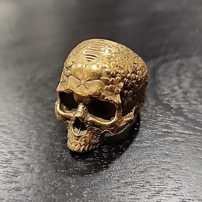Кольцо с черепом Geoff Thomas Designs из латуни японское садовое размер 10 - Изображение 1 из 4