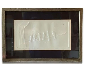 Geprägtes Büttenpapier - Ruth Dosmar Sipper 1922-2022 - 'der frühe Tratsch' 1/50 - Bild 1 von 7