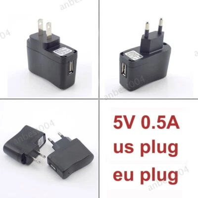 5V 0.5A 500mAh USB Charger Universal 100V 240V AC to DC Power Supply Adapter - image 1 of 4