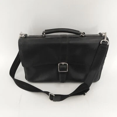 Genuine Coach Black Leather Commuter Bag Messenger Detachable Shoulder Strap - Image 1 of 4