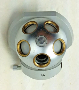 Zeiss Microscope 5-objective Turret Nosepiece Head   —Germany - Picture 1 of 4