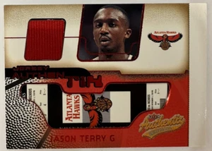 2001-02 Fleer Authentix - Jersey Authentix - #JA-JT Jason Terry (Patch/Ticket) - Picture 1 of 2