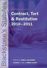 Blackstone's Statutes on Contract, Tort and Restitut...