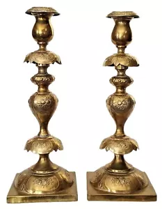 CANDELABRI PR GRANDI, sottoveste, Judaica Shabbat, Norblic, Varsavia, c1890, 14" - Foto 1 di 13