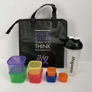 Kit de contenedores de control de porciones 21 días de fijación con bolsa aislante y agitador - Imagen 1 de 8